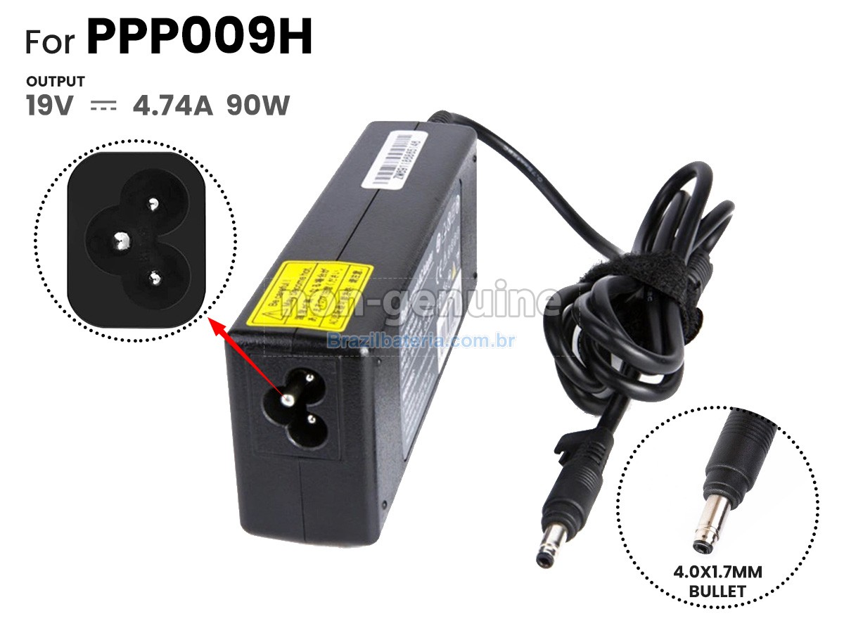 Adaptador de energia para HP 90W 19V-4.74A 100-240V~1.8A 50/60HZ