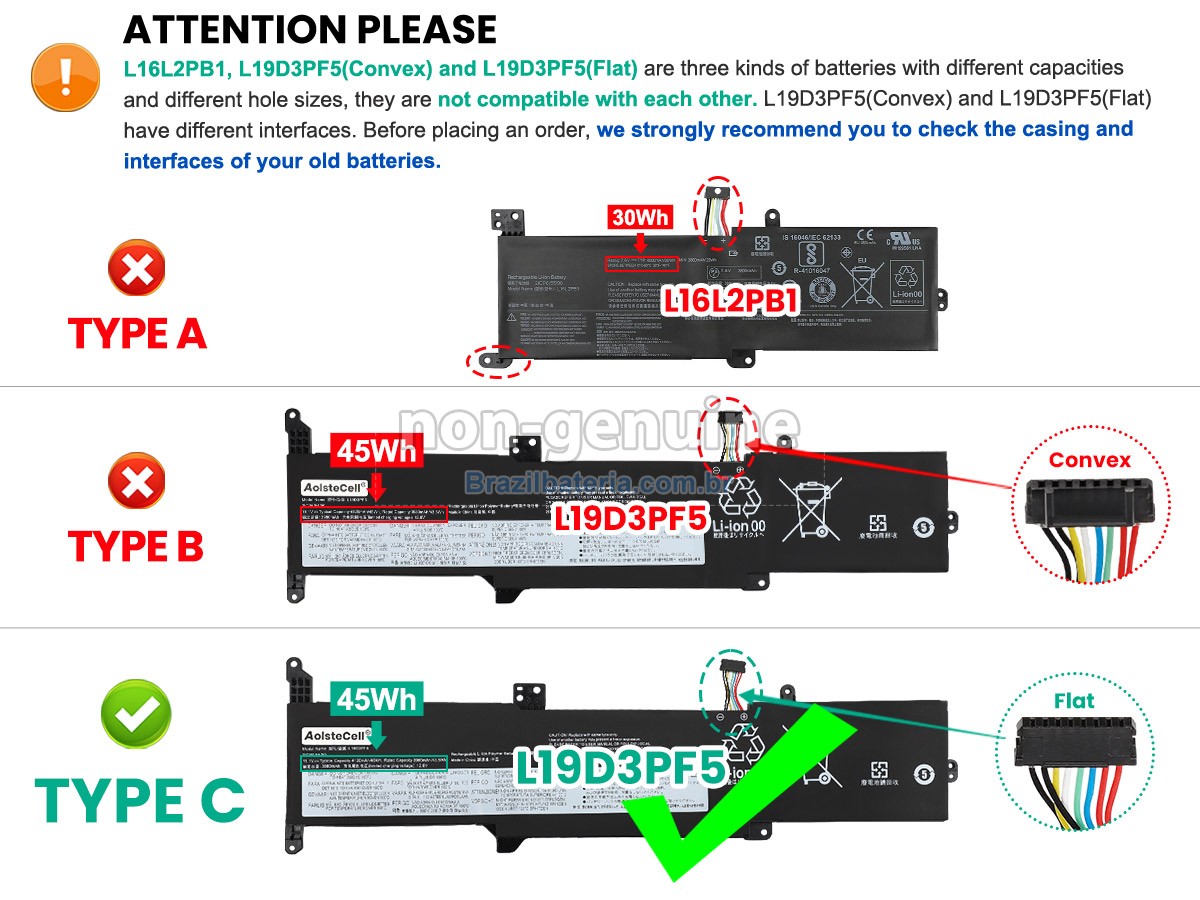 Bateria para Lenovo IdeaPad 3-15ADA05-81W100ADMH