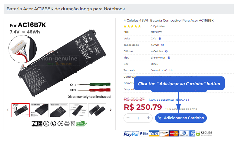 adicionar ao carrinho